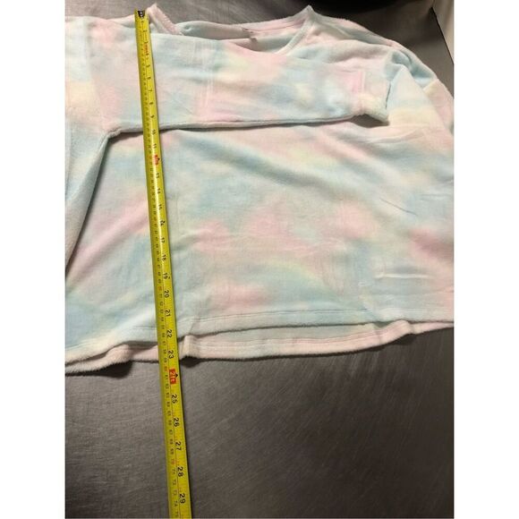 So Women’s Pastel Rainbow Tie Dye Two Piece Sleep Pajama Set Size 3X NWT - Picture 5 of 10